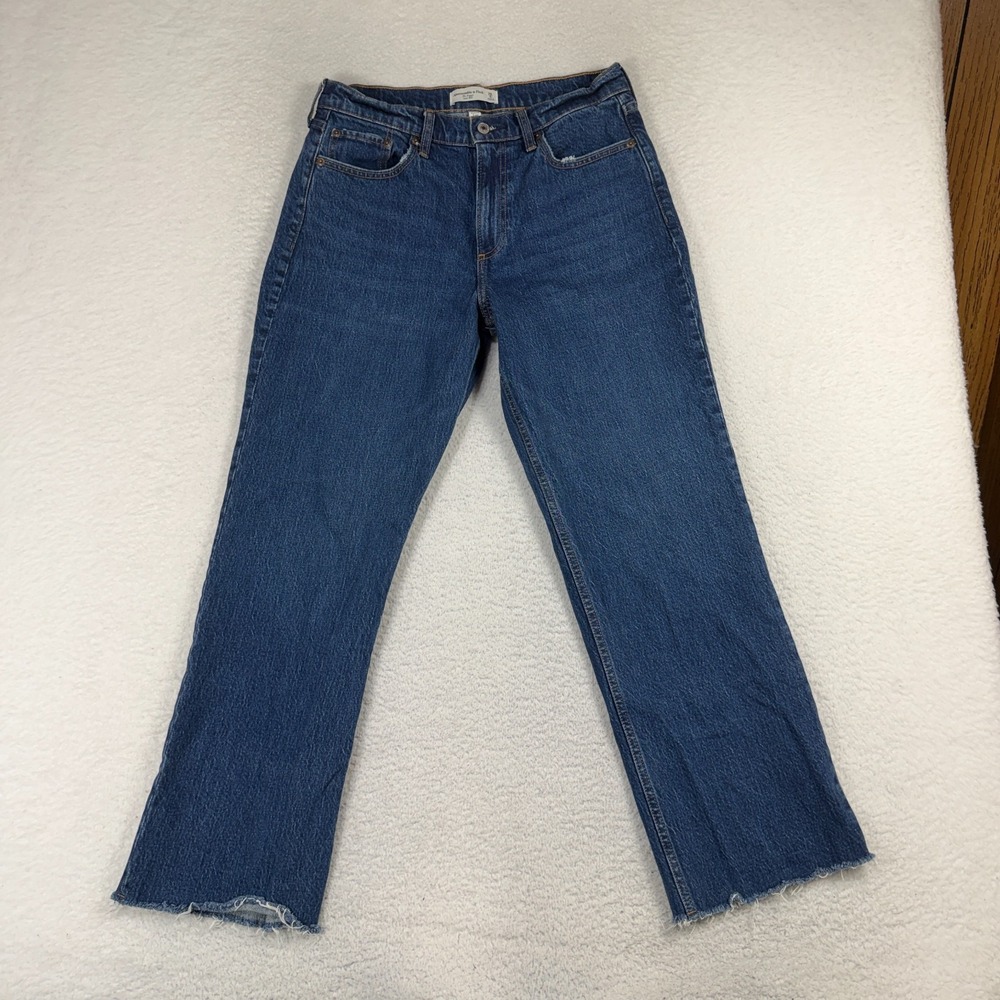 Abercrombie & Fitch Jeans Womens 28/6 (29.5x28.5) Blue Baggy Low Rise Button Fly